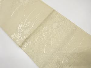 アンティーク　紗　芝草に桔梗模様織り出し袋帯（材料）